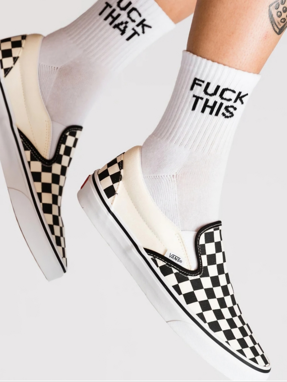 NWT Vans Women's 6.5 Checked Slip-ons